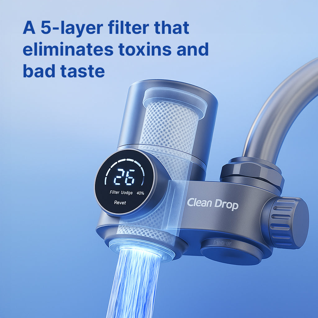 The CleanDrop™ Faucet Water Filter