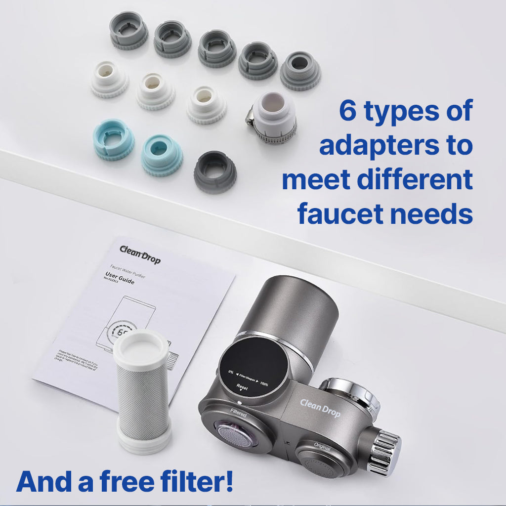 The CleanDrop™ Faucet Water Filter