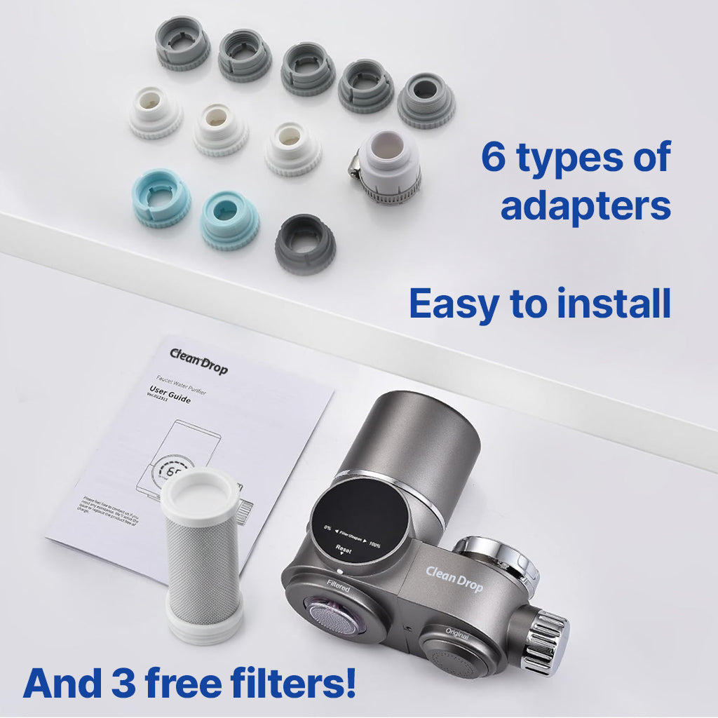 The CleanDrop™ Faucet Water Filter